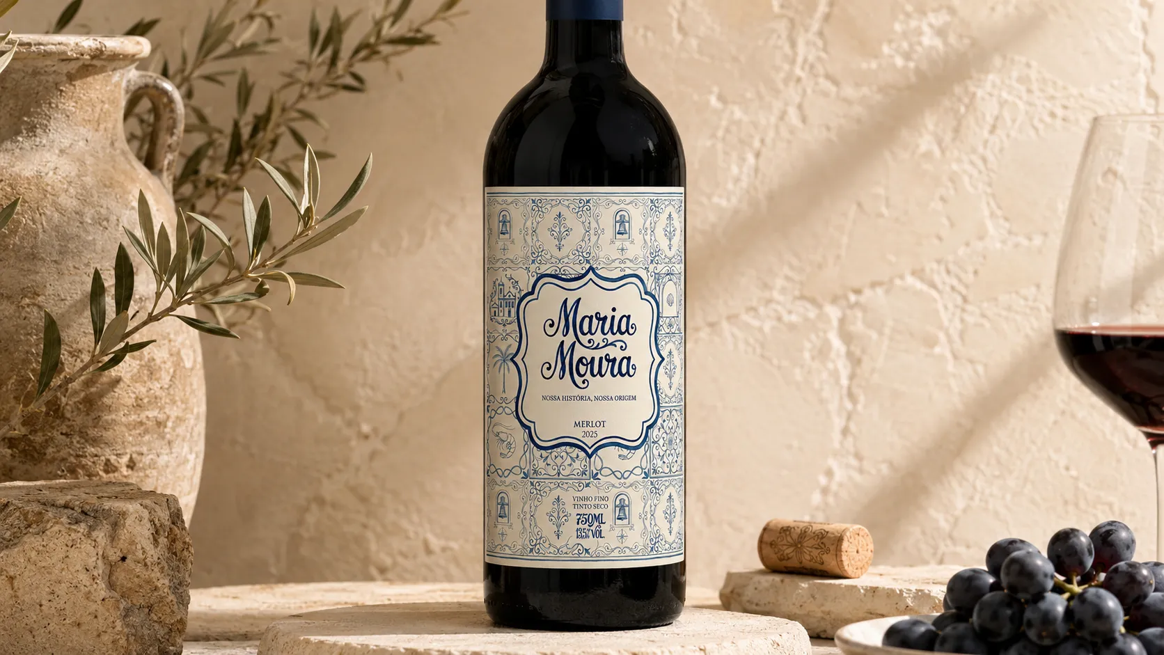 Rótulo do vinho Maria Moura