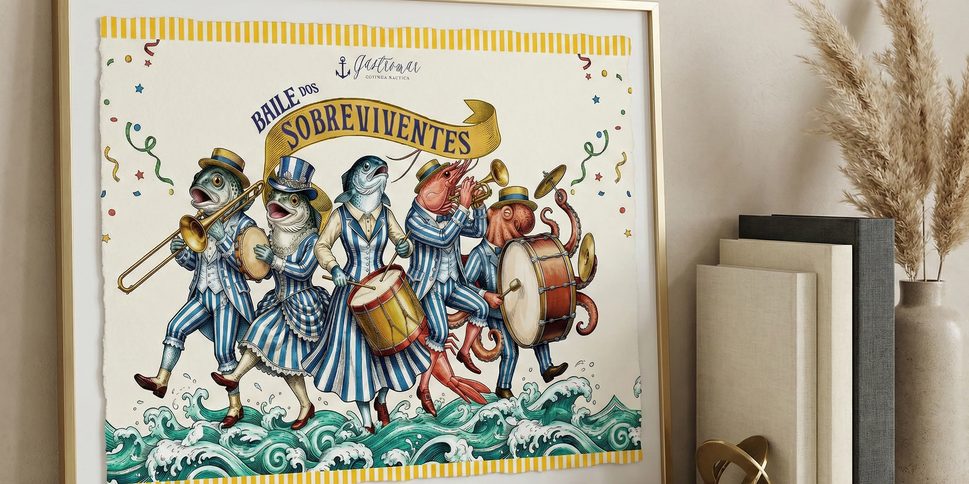 Quadro ilustrado Baile dos Sobreviventes