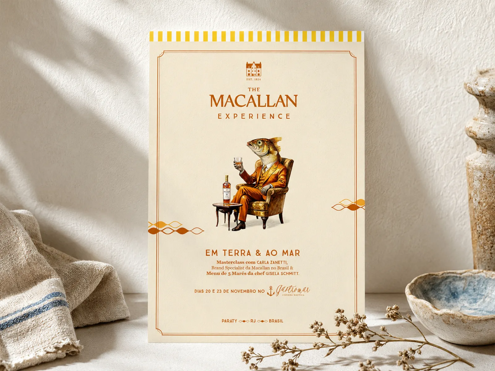 Convite The Macallan Experience — Em terra & ao mar