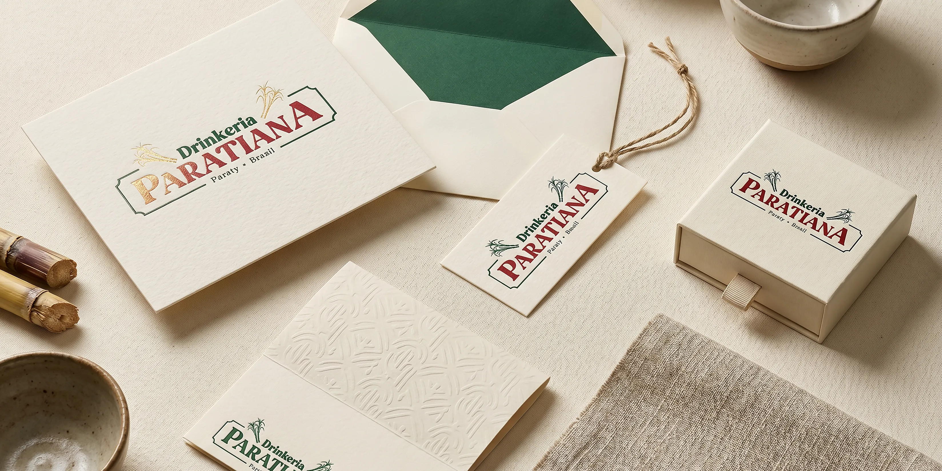 Papelaria e identidade da Paratiana