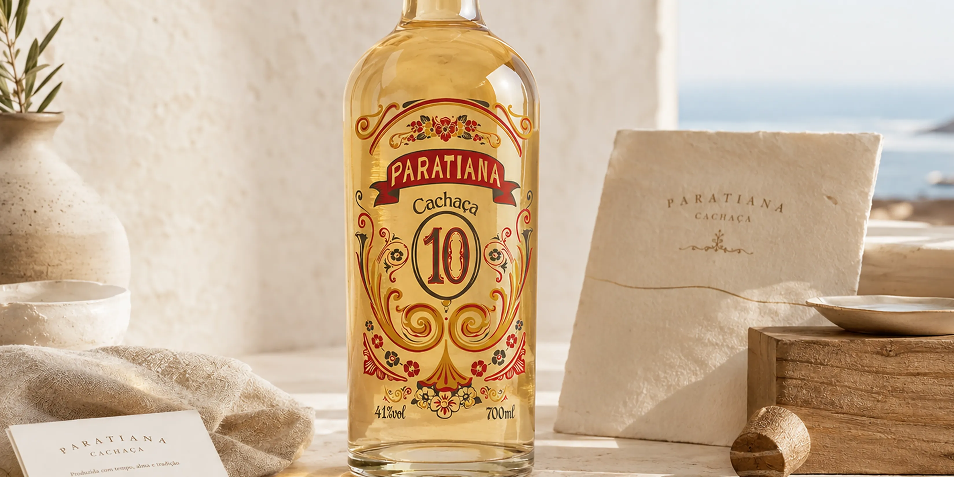 Garrafa de cachaça Paratiana 10